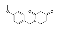 1-[(4-甲氧基苯基)甲基]哌啶-2,4-二酮结构式
