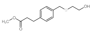 methyl 3-[4-(2-hydroxyethylsulfanylmethyl)phenyl]propanoate结构式