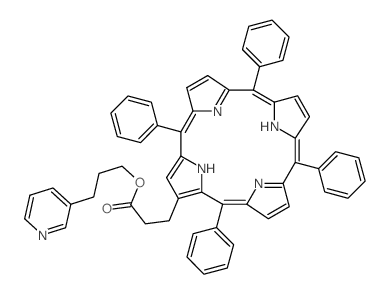 3-pyridin-3-ylpropyl 3-(5,10,15,20-tetraphenyl-21,22-dihydroporphyrin-2-yl)propanoate结构式