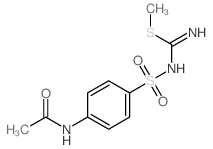 N-[4-[(amino-methylsulfanyl-methylidene)amino]sulfonylphenyl]acetamide Structure