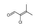 2-chloro-3-methyl-but-2-enal Structure