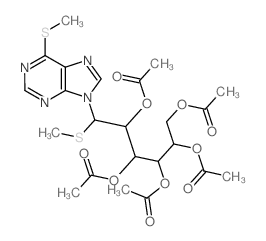 [3,4,5,6-tetraacetyloxy-1-methylsulfanyl-1-(6-methylsulfanylpurin-9-yl)hexan-2-yl] acetate picture