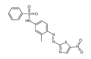 N-[3-methyl-4-[(5-nitro-1,3-thiazol-2-yl)diazenyl]phenyl]benzenesulfonamide Structure