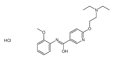 6-(2-Diethylaminoethoxy)-N-(o-methoxyphenyl)nicotinamide hydrochloride结构式