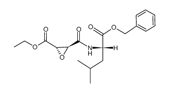 N-((2S,3S)-3-trans-ethoxycarbonyloxiran-2-carbonyl)-L-leucine benzyl ester结构式