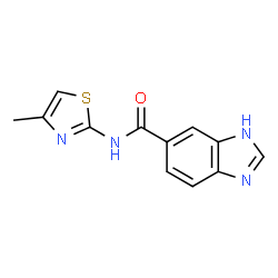 1H-Benzimidazole-5-carboxamide,N-(4-methyl-2-thiazolyl)-(9CI) Structure