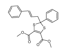 dimethyl 2-cinnamyl-2-phenyl-1,3-dithiole-4,5-dicarboxylate Structure