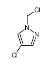 1H-Pyrazole, 4-chloro-1-(chloromethyl)-结构式