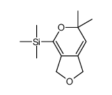 (9CI)-(1,6-二氢-6,6-二甲基-3H-呋喃并[3,4-c]吡喃-4-基)三甲基-硅烷结构式