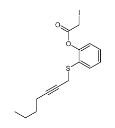 (2-hept-2-ynylsulfanylphenyl) 2-iodoacetate Structure