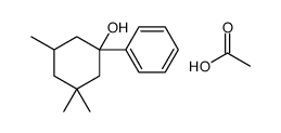 acetic acid,3,3,5-trimethyl-1-phenylcyclohexan-1-ol结构式