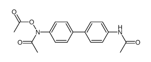 N-acetoxy-N,N'-diacetylbenzidine Structure