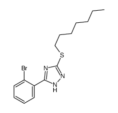 5-(2-bromophenyl)-3-heptylsulfanyl-1H-1,2,4-triazole结构式