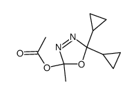 2-acetoxy-5,5-dicyclopropyl-2-methyl-Δ3-1,3,4-oxadiazoline Structure