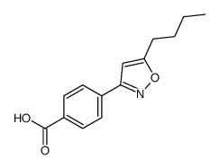 4-(5-butyl-1,2-oxazol-3-yl)benzoic acid结构式