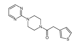 1-(4-pyrimidin-2-ylpiperazin-1-yl)-2-thiophen-3-ylethanone Structure