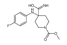 methyl 4-(carbamoyl)-4-[(4-fluorophenyl)amino]piperidine-1-carboxylate structure