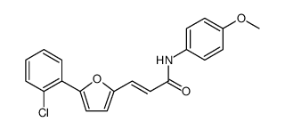 2-Propenamide, 3-[5-(2-chlorophenyl)-2-furanyl]-N-(4-methoxyphenyl)-, (2E) Structure