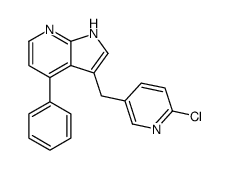 3-[(6-chloropyridin-3-yl)methyl]-4-phenyl-1H-pyrrolo[2,3-b]pyridine结构式