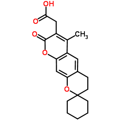 (6'-Methyl-8'-oxo-3',4'-dihydro-8'H-spiro[cyclohex ane-1,2'-pyrano[3,2-g]chromen]-7'-yl)acetic acid picture