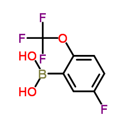 [5-Fluoro-2-(trifluoromethoxy)phenyl]boronic acid结构式