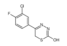 5-(3-chloro-4-fluorophenyl)-3,6-dihydro-1,3,4-thiadiazin-2-one结构式