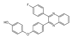 4-[4-[3-(4-fluorophenyl)quinoxalin-2-yl]phenoxy]phenol结构式