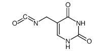 5-isocyanatomethyl-1H-pyrimidine-2,4-dione Structure