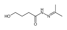 1-(4-hydroxybutanoyl)-2-(1-methylethylidene)hydrazine结构式