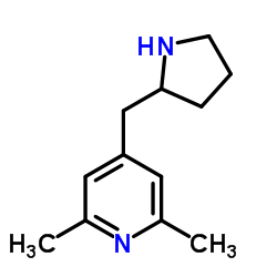 2,6-Dimethyl-4-(2-pyrrolidinylmethyl)pyridine结构式