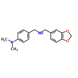 4-(((1,3-BENZODIOXOL-5-YLMETHYL)AMINO)METHYL)-N,N-DIMETHYLANILINE structure