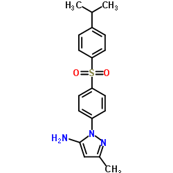 2-[4-(4-ISOPROPYL-BENZENESULFONYL)-PHENYL]-5-METHYL-2H-PYRAZOL-3-YLAMINE Structure