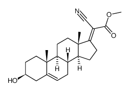 20-cyano-3β-hydroxy-pregn-5,17(20)ξ-dien-21-oic acid methyl ester Structure