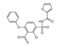 N-(2-chloro-3-nitro-4-phenoxyphenyl)sulfonylfuran-2-carboxamide结构式