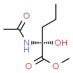 Norvaline,N-acetyl-2-hydroxy-,methyl ester structure