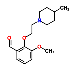 3-METHOXY-2-[2-(4-METHYL-PIPERIDIN-1-YL)-ETHOXY]-BENZALDEHYDE structure