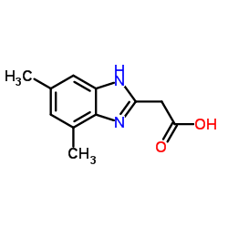 (5,7-DIMETHYL-1H-BENZOIMIDAZOL-2-YL)-ACETIC ACID结构式