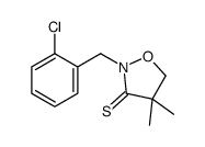 2-[(2-chlorophenyl)methyl]-4,4-dimethyl-1,2-oxazolidine-3-thione结构式