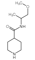 N-(2-甲氧基-1-甲基乙基)哌啶-4-羧酰胺结构式
