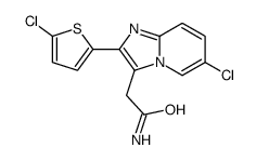 2-[6-chloro-2-(5-chlorothiophen-2-yl)imidazo[1,2-a]pyridin-3-yl]acetamide结构式