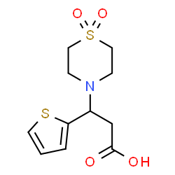 3-(1,1-DIOXO-1LAMBDA6,4-THIAZINAN-4-YL)-3-(2-THIENYL)PROPANOIC ACID Structure