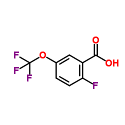 2-氟-5-三氟甲氧基苯甲酸结构式