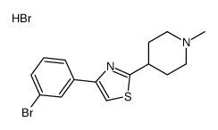4-(3-bromophenyl)-2-(1-methylpiperidin-4-yl)-1,3-thiazole,hydrobromide Structure