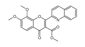 7,8-Dimethoxy-3-(methoxycarbonyl)-2-(2-quinolyl)-4H-benzopyran-4-one Structure