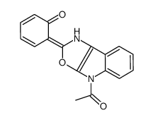 6-(4-acetyl-1H-[1,3]oxazolo[5,4-b]indol-2-ylidene)cyclohexa-2,4-dien-1-one结构式