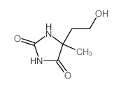 5-(2-hydroxyethyl)-5-methyl-imidazolidine-2,4-dione结构式