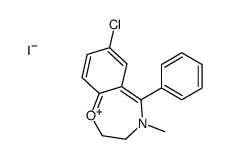 7-chloro-4-methyl-5-phenyl-2,3-dihydro-1,4-benzoxazepin-4-ium,iodide Structure