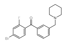 4-BROMO-2-FLUORO-3'-PIPERIDINOMETHYL BENZOPHENONE结构式