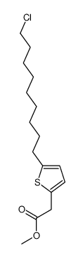 methyl 2-[5-(9-chlorononyl)thiophen-2-yl]acetate结构式