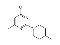 4-chloro-6-methyl-2-(4-methylpiperidin-1-yl)pyrimidine Structure